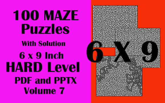 Download 100 Maze Puzzle Hard 6x9 PDF PPTX Vol 7 - Premium Resources