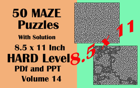 Download 50 Maze Puzzle HARD Level PDF PPTX V14 - Premium Resources